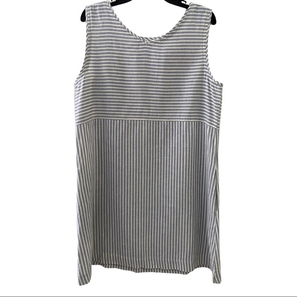 Eileen Fisher Stripe Hemp & Organic Cotton Dress - Picture 2 of 6